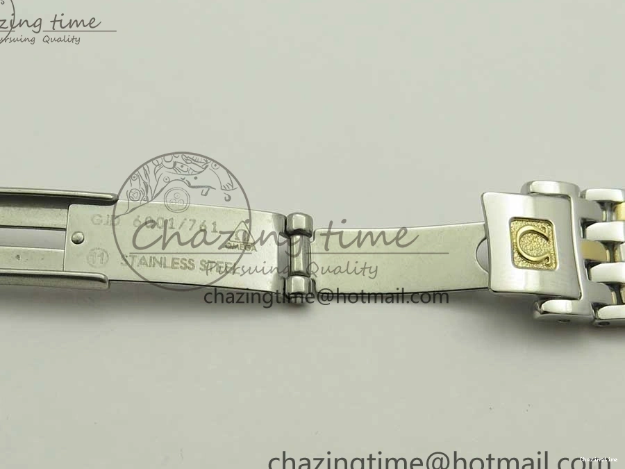 0106 Attractive De Ville Prestige Ladies 32.7mm SS MKF 1:1 Best Edition White Dial Roman Markers on SS YG Bracelet MIYOTA 7965